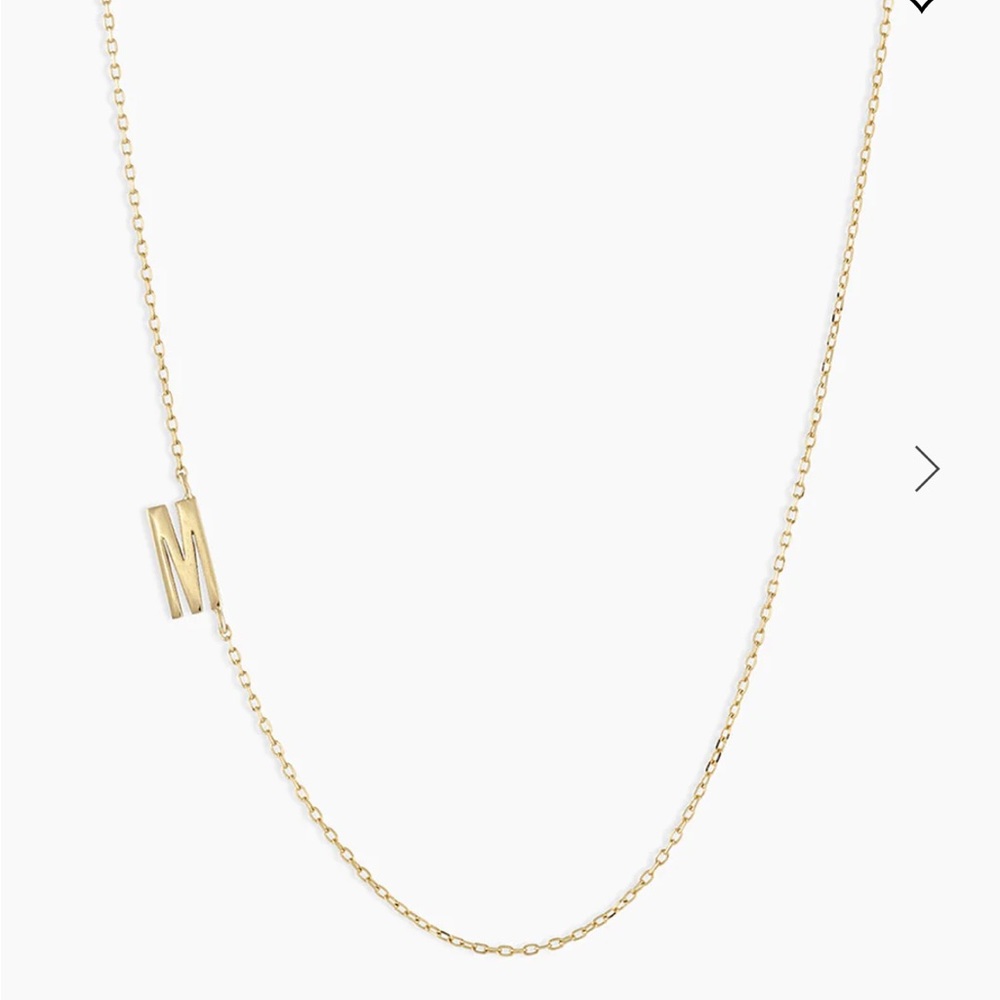 Gorjana 14K Gold “M” Initial Necklace